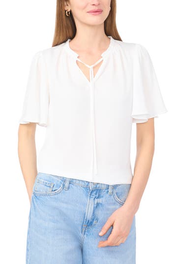 Vince Camuto Tie Neck Top in New Ivory at Nordstrom Rack, Size X-Large