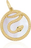 The Lovery Fine Jewelry Mother of Pearl Snake Charm