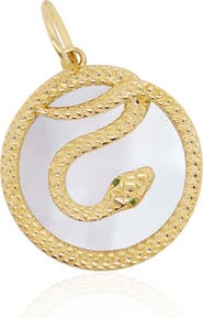 The Lovery Fine Jewelry Mother of Pearl Snake Charm