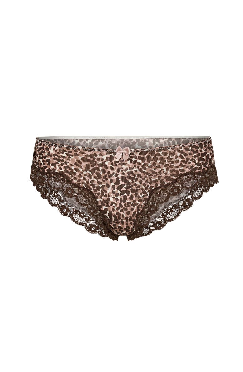Adore Me Shea Cheeky Panties, Alternate, color, Animal Brown
