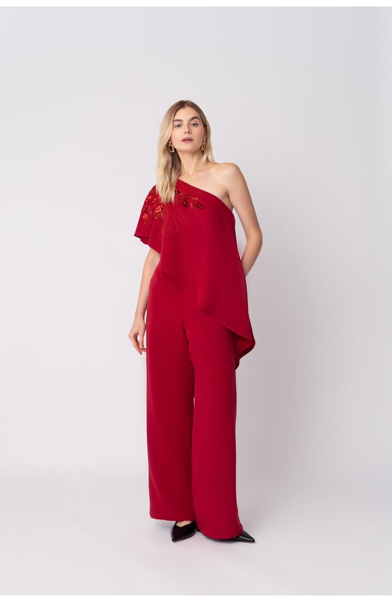 RAISHMA Gwen Red Jumpsuit, Main, color, Red