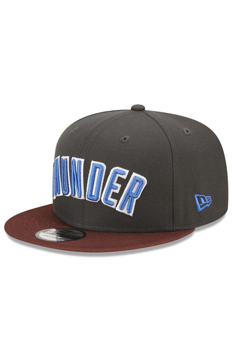 New Era Men's New Era  Navy Oklahoma City Thunder 2022/23 City Edition Official 9FIFTY Snapback Adjustable Hat, Main, color, 