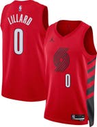 Jordan Brand Unisex Jordan Brand Damian Lillard Red Portland Trail Blazers Swingman Jersey - Statement Edition