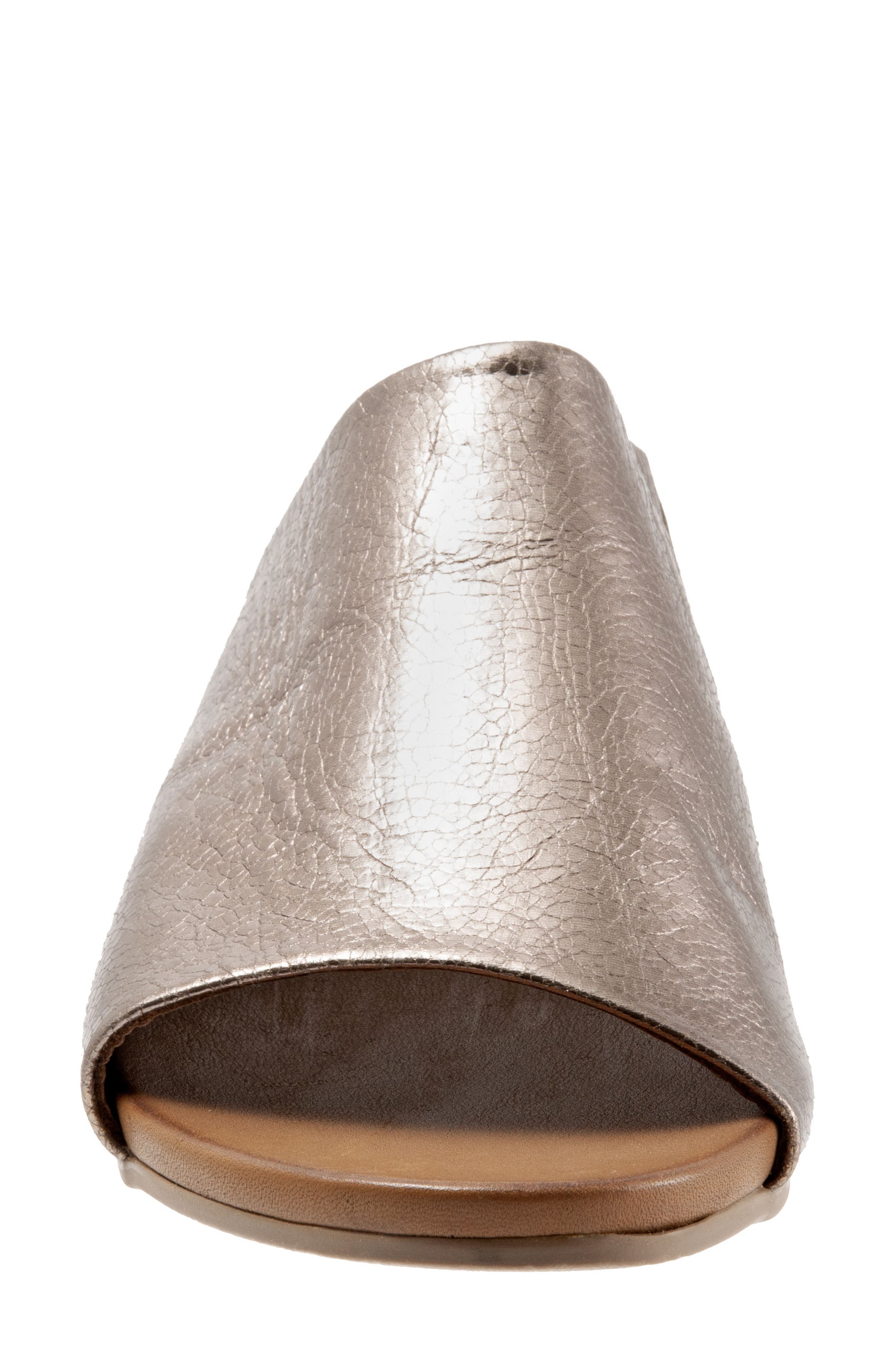 Simone Slide Sandal, Alternate, color, PEWTER LEATHER