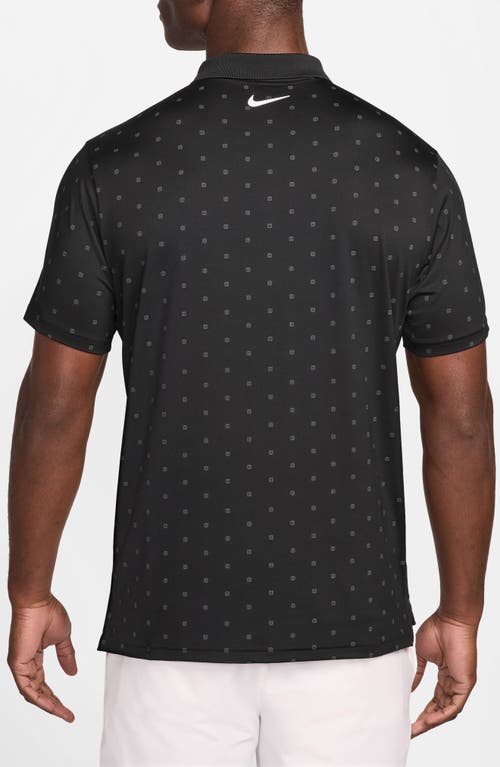 Nike Men's Tour Dri-fit Golf Polo In Black/white