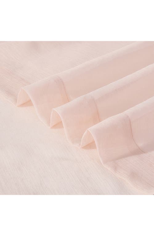 Dainty Home Set Of 2 Sheer Curtain Panels In Pink