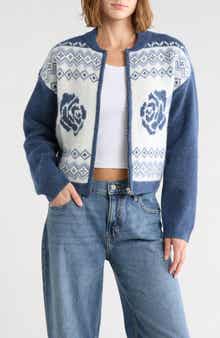 Fair Isle Bomber Cardigan
