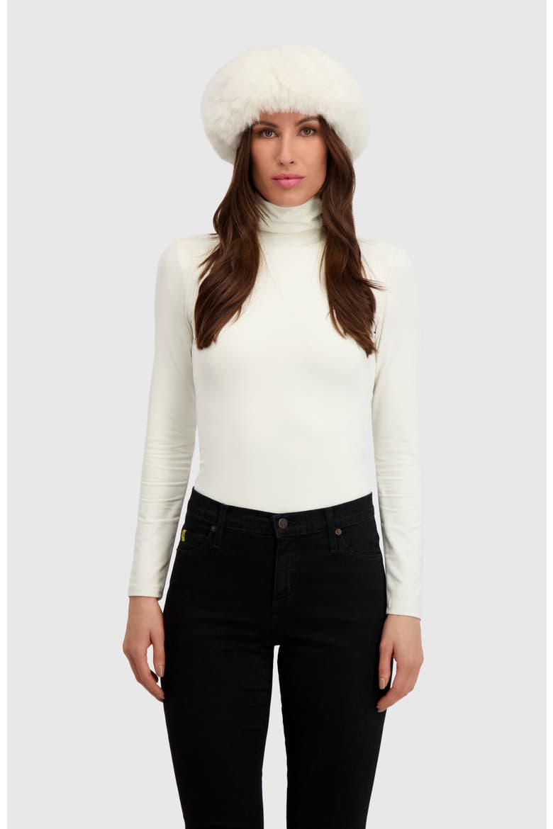 Fur-Free Fox (Faux Fur) Headband, Main, color, WHITE