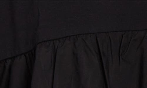 Cecilie Bahnsen Bradley Long Sleeve Mixed Media Dress In Black