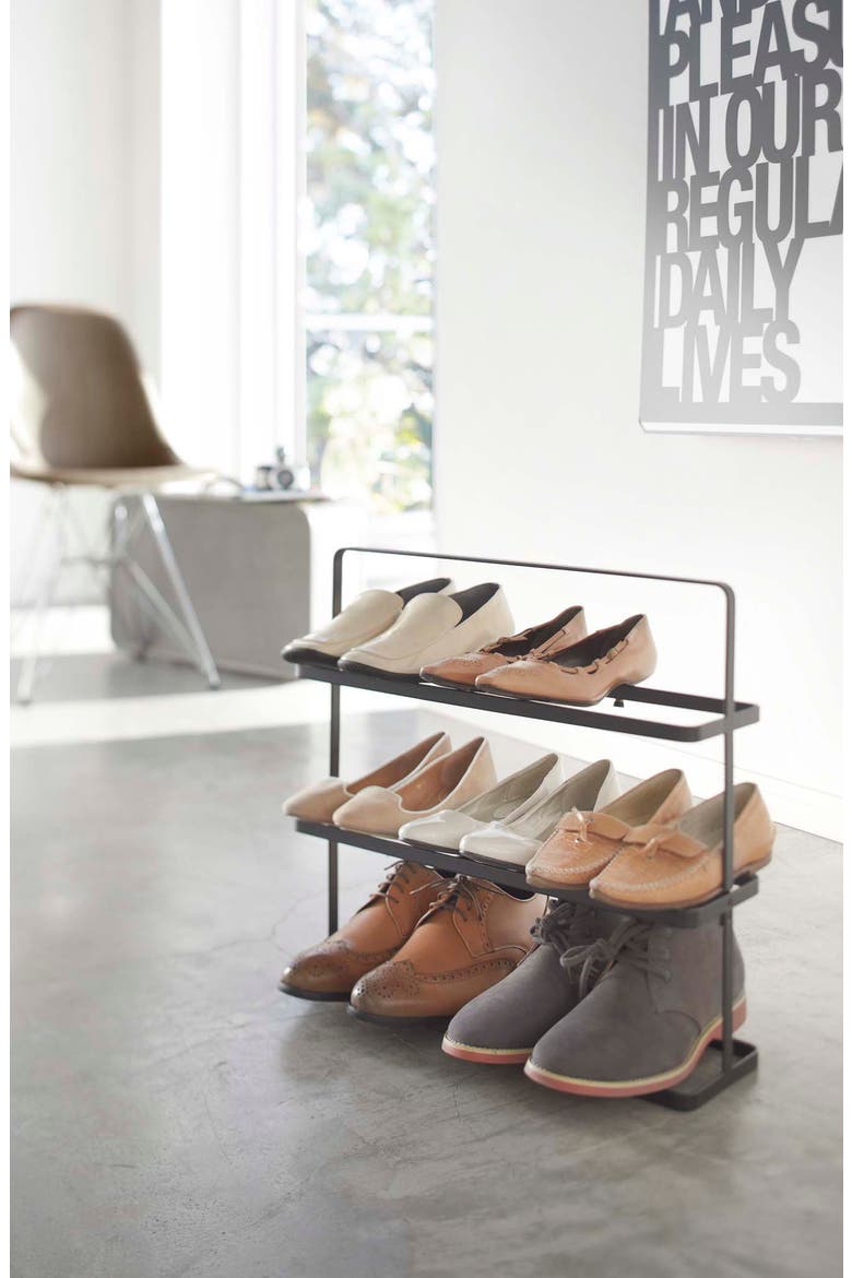 Steel Tower Shoe Rack, Alternate, color, BLACK