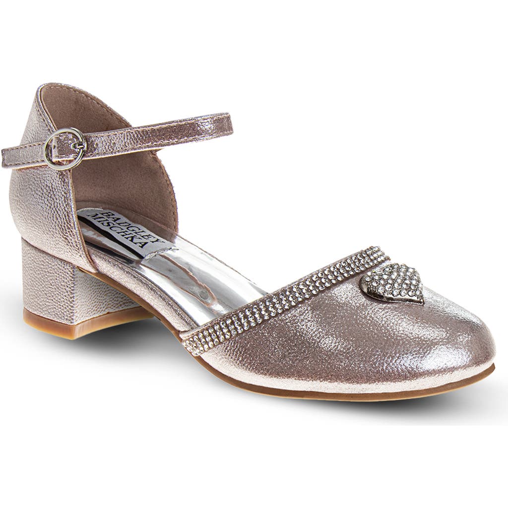 Badgley Mischka Collection Kids' Ankle Strap Pump In Pink