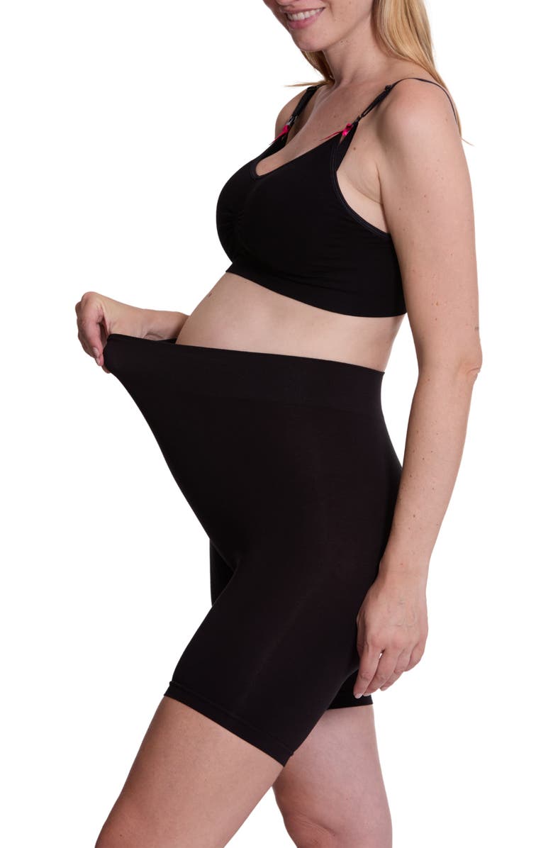 Cache Coeur Essentiel Seamless Maternity Cycling Shorts, Alternate, color, Black