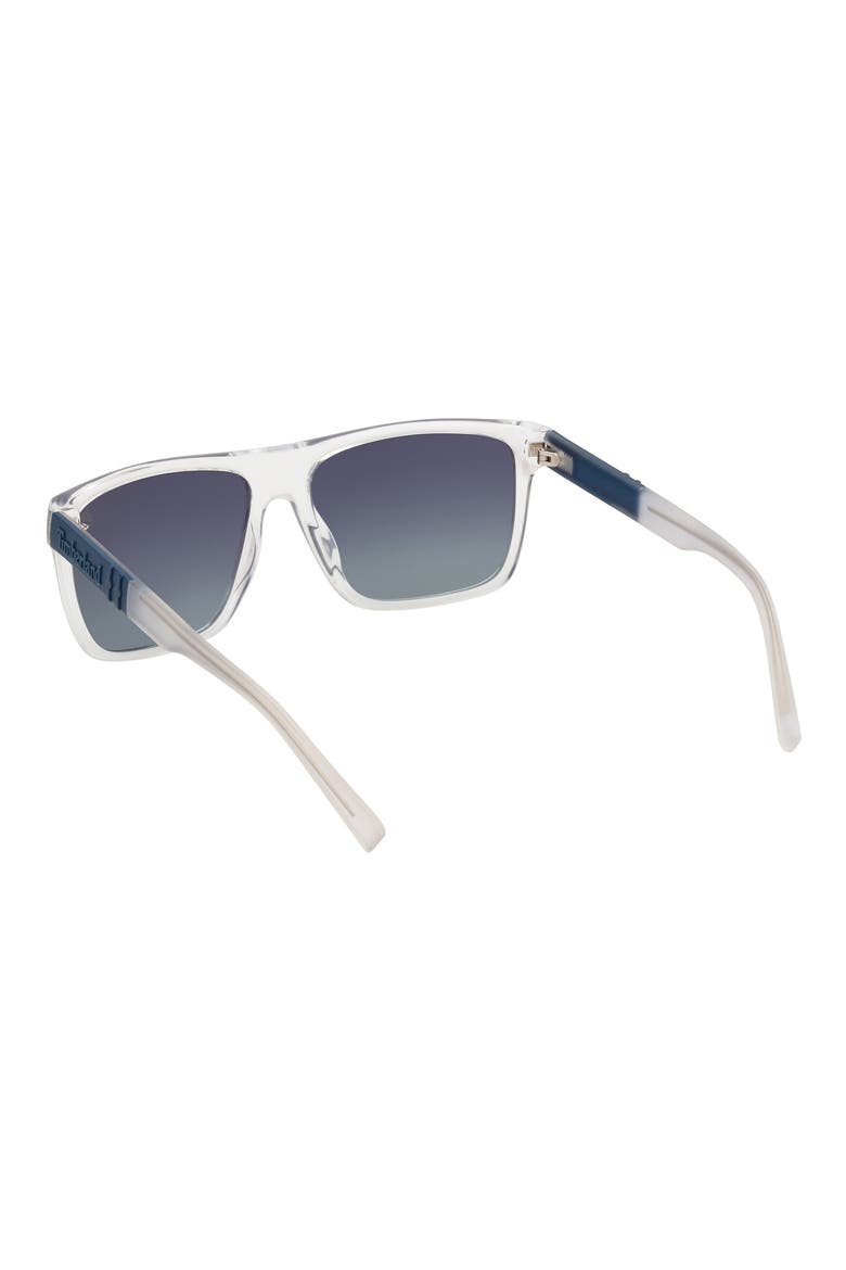 59mm Polarized Square Sunglasses, Alternate, color, CRYSTAL / SMOKE POLARIZED