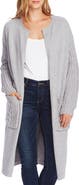 Vince Camuto Cable Knit Detail Long Cardigan