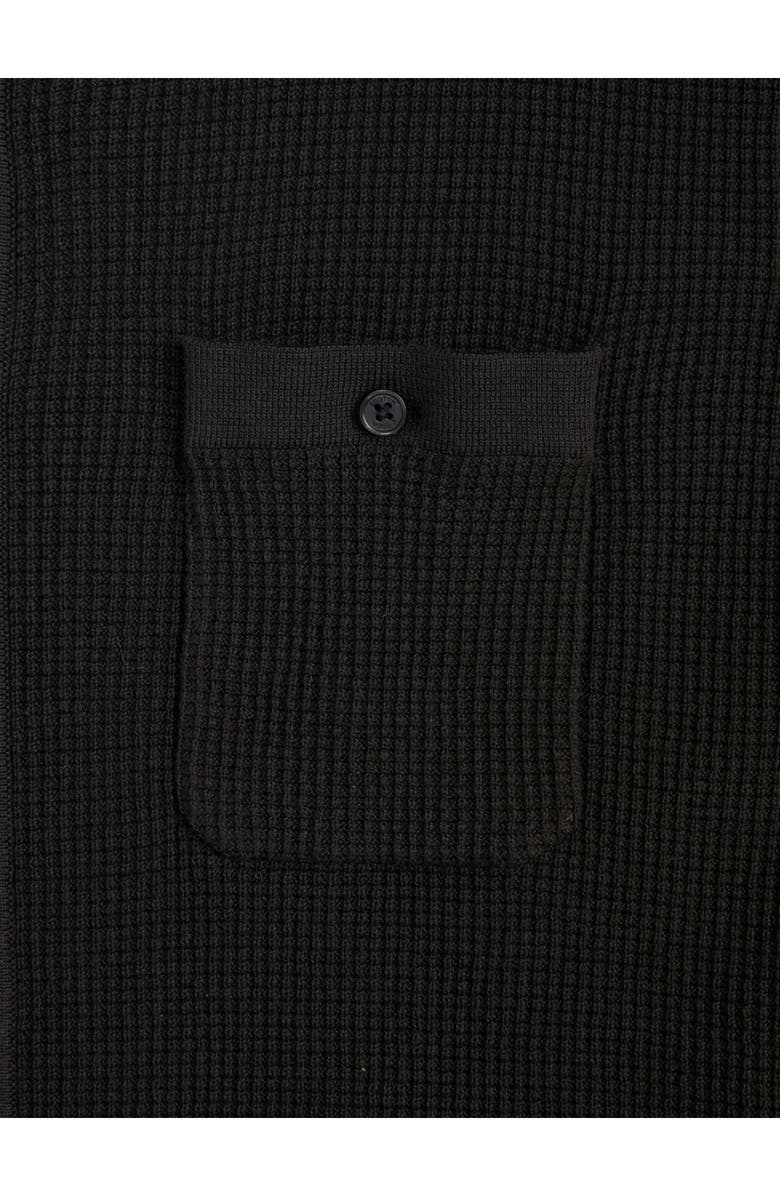 Scotch & Soda Short Sleeve Knit Button-Up Shirt, Alternate, color, Black Grey