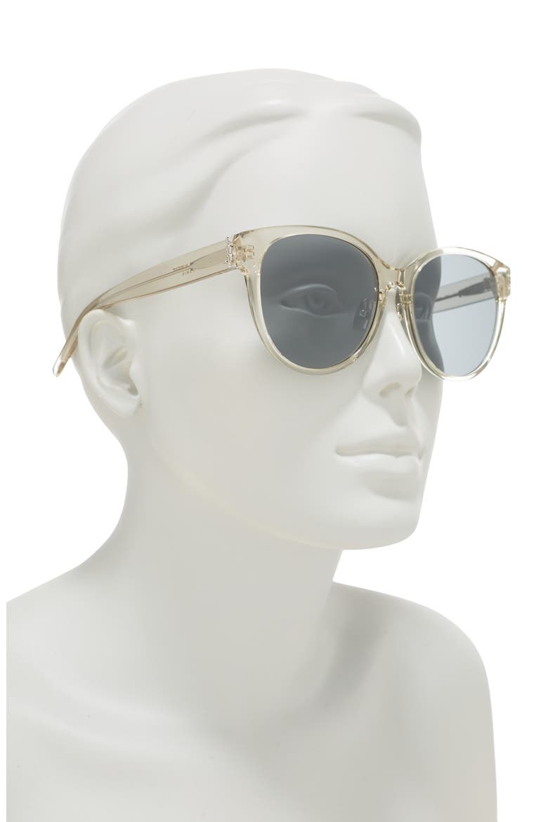 57mm Oval Sunglasses, Alternate, color, BEIGE BEIGE SILVER/MSL