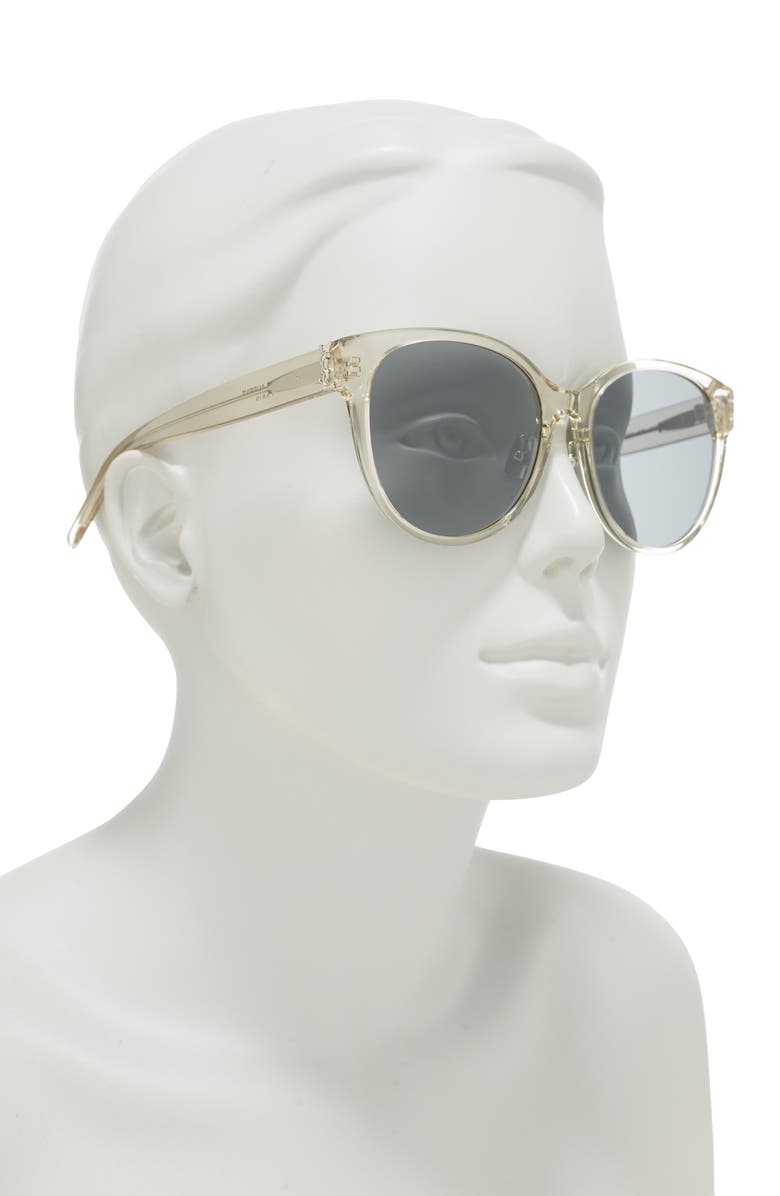 Saint Laurent 57mm Oval Sunglasses, Alternate, color,