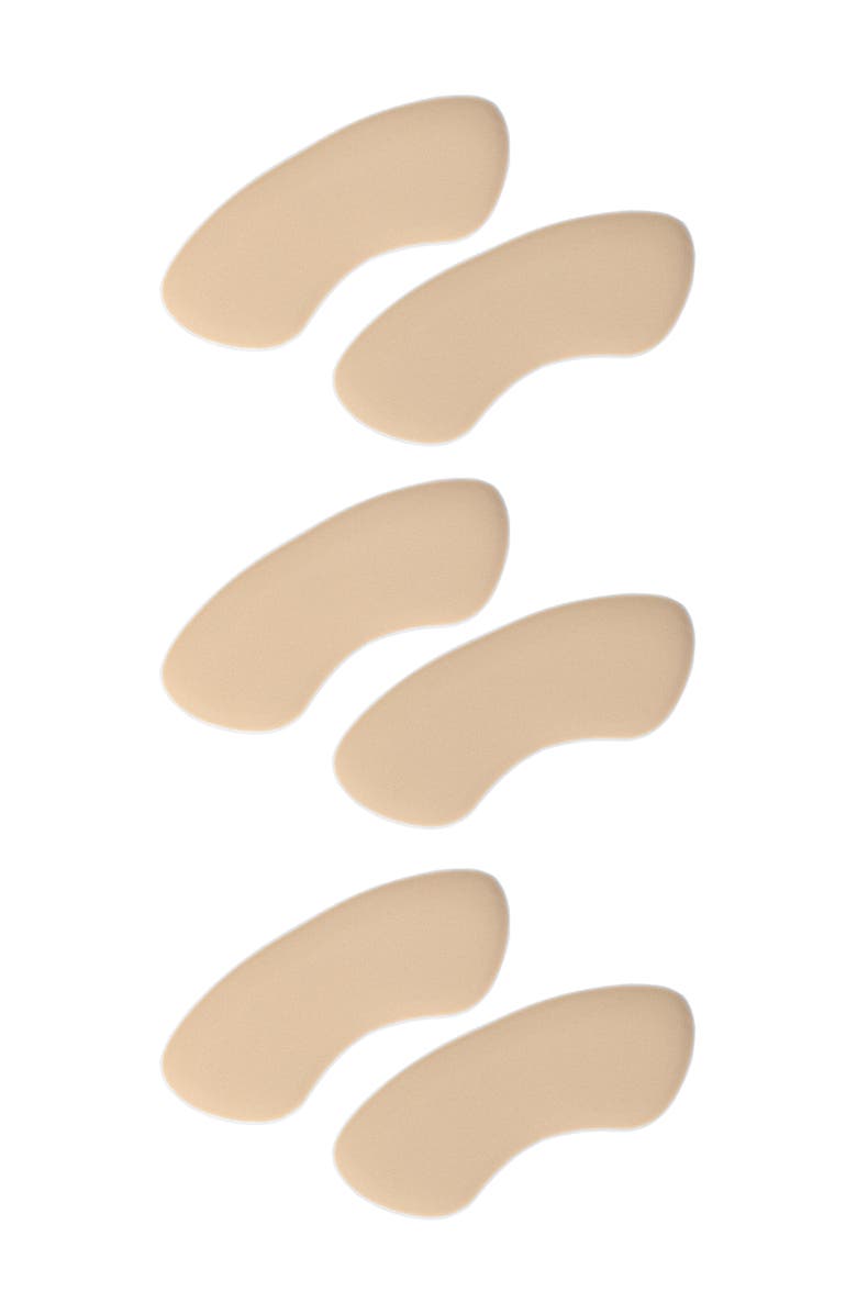 Foot Petals 3-Pack Back-of-Heel Cushions, Main, color, Khaki