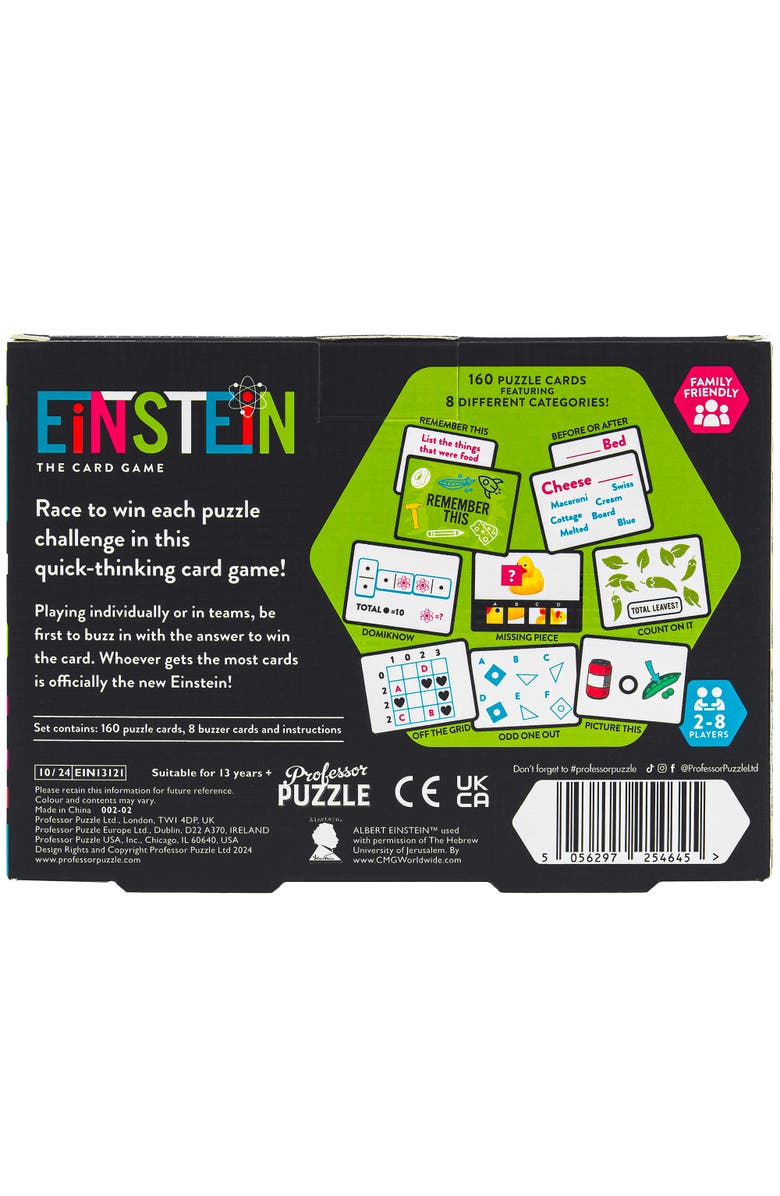 Professor Puzzle Einstein The Card Game, Puzzle Solving Race, Alternate, color, Multicolored