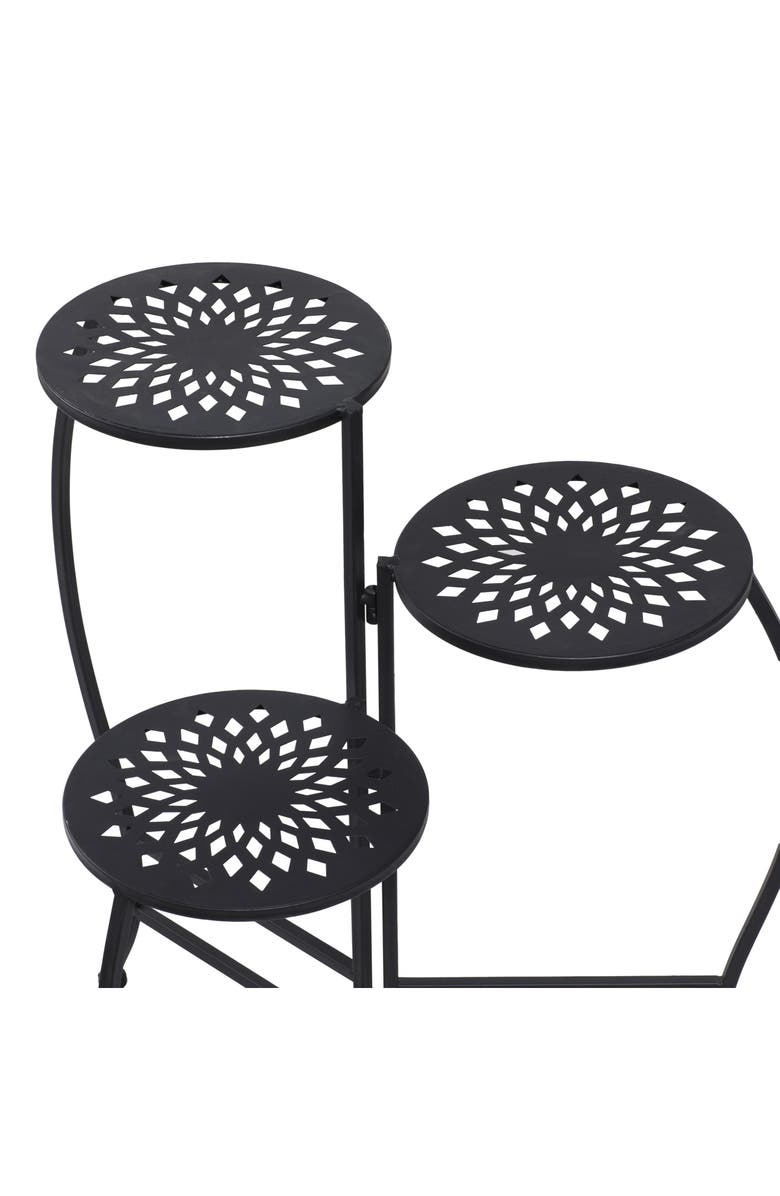 UMA 3-Tier Iron Plant Stand, Alternate, color,