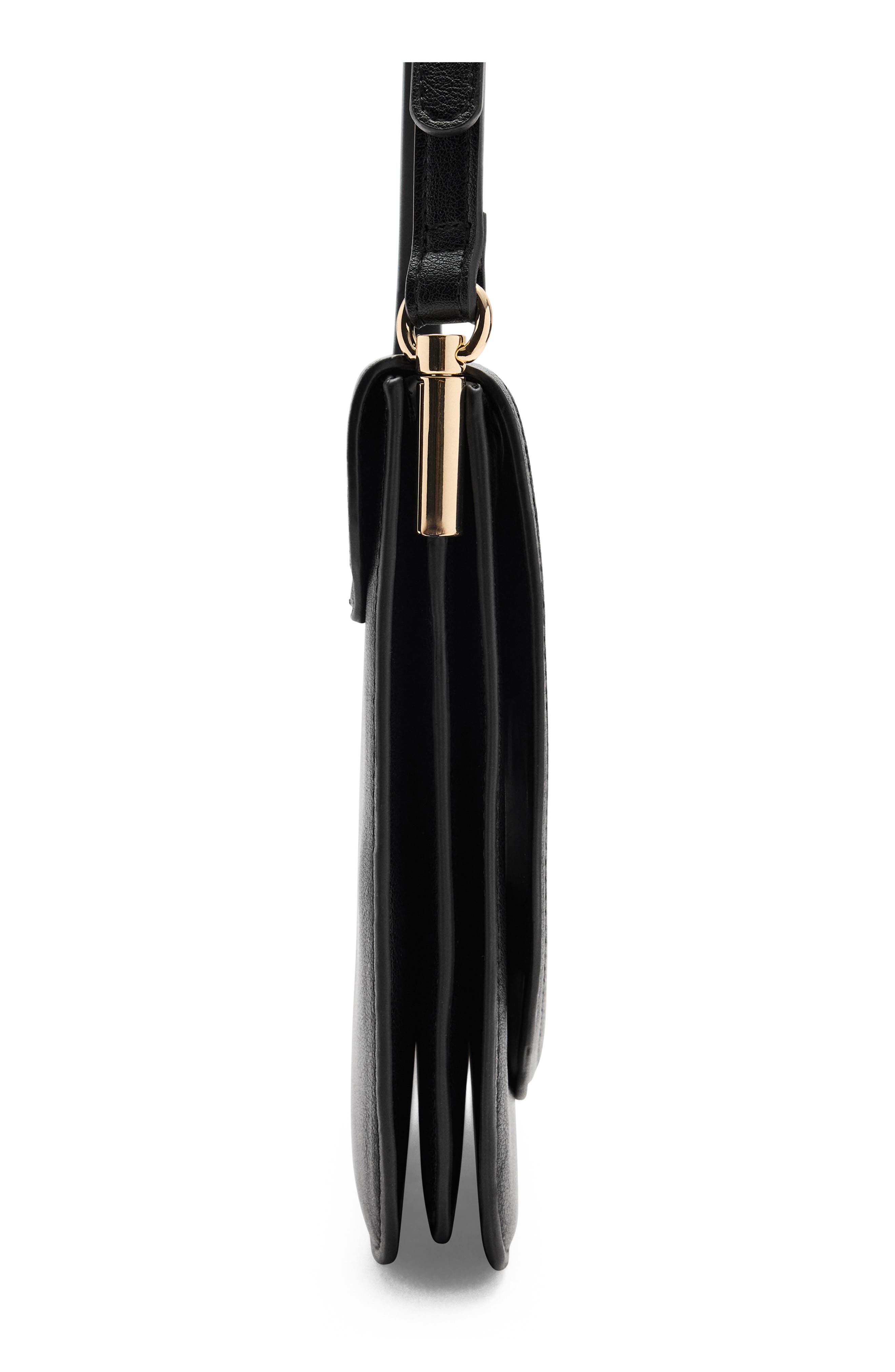 Dalma Faux Leather Crossbody Bag, Alternate, color, BLACK