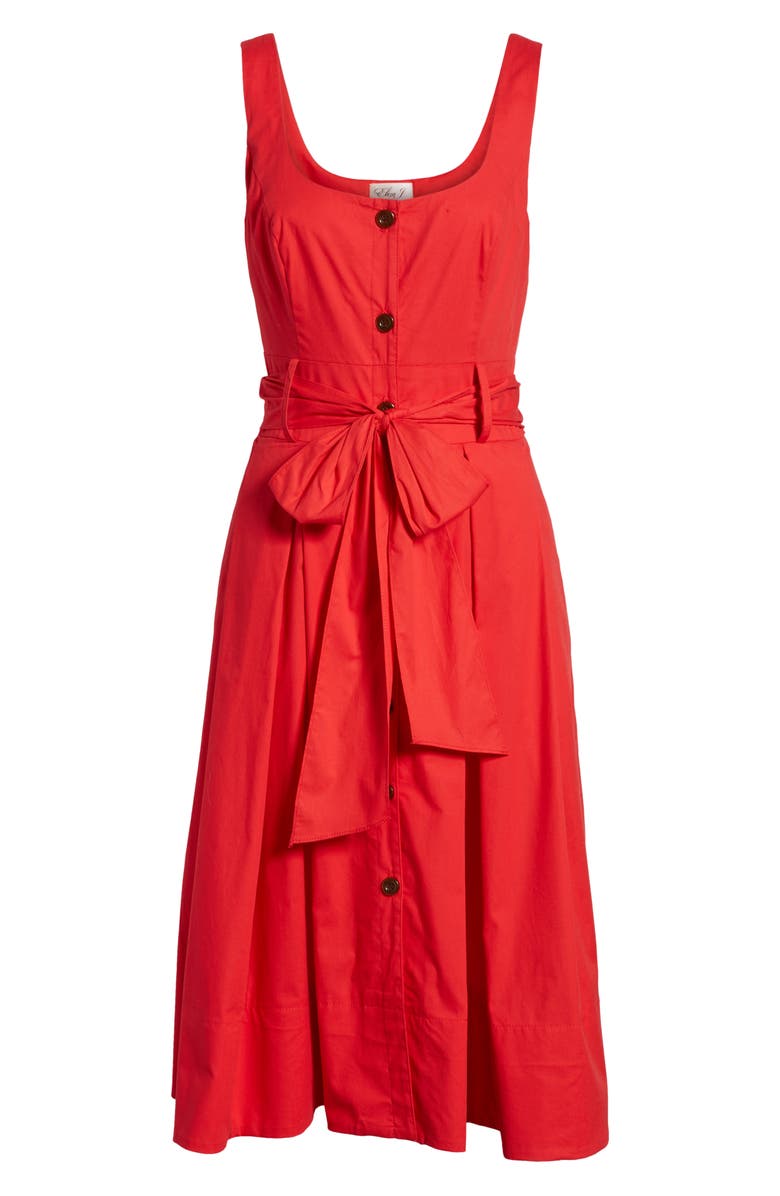 1901 Button Front Fit & Flare Midi Dress, Alternate, color, 