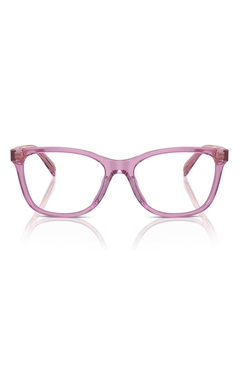 COACH 55mm Square Optical Glasses, Main, color, Amethyst / Demo Lens
