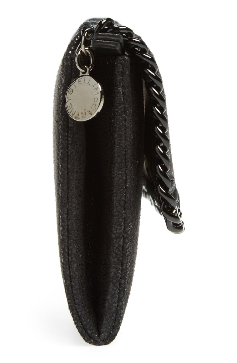 Stella McCartney Shaggy Deer Faux Leather Wallet, Alternate, color,