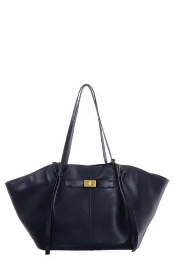 Belted Faux Leather Tote