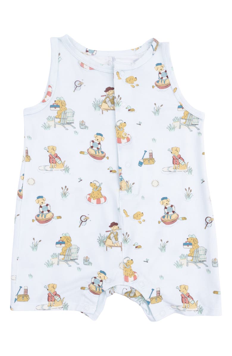 Angel Dear Lake Buddy Dogs Print Romper, Main, color,