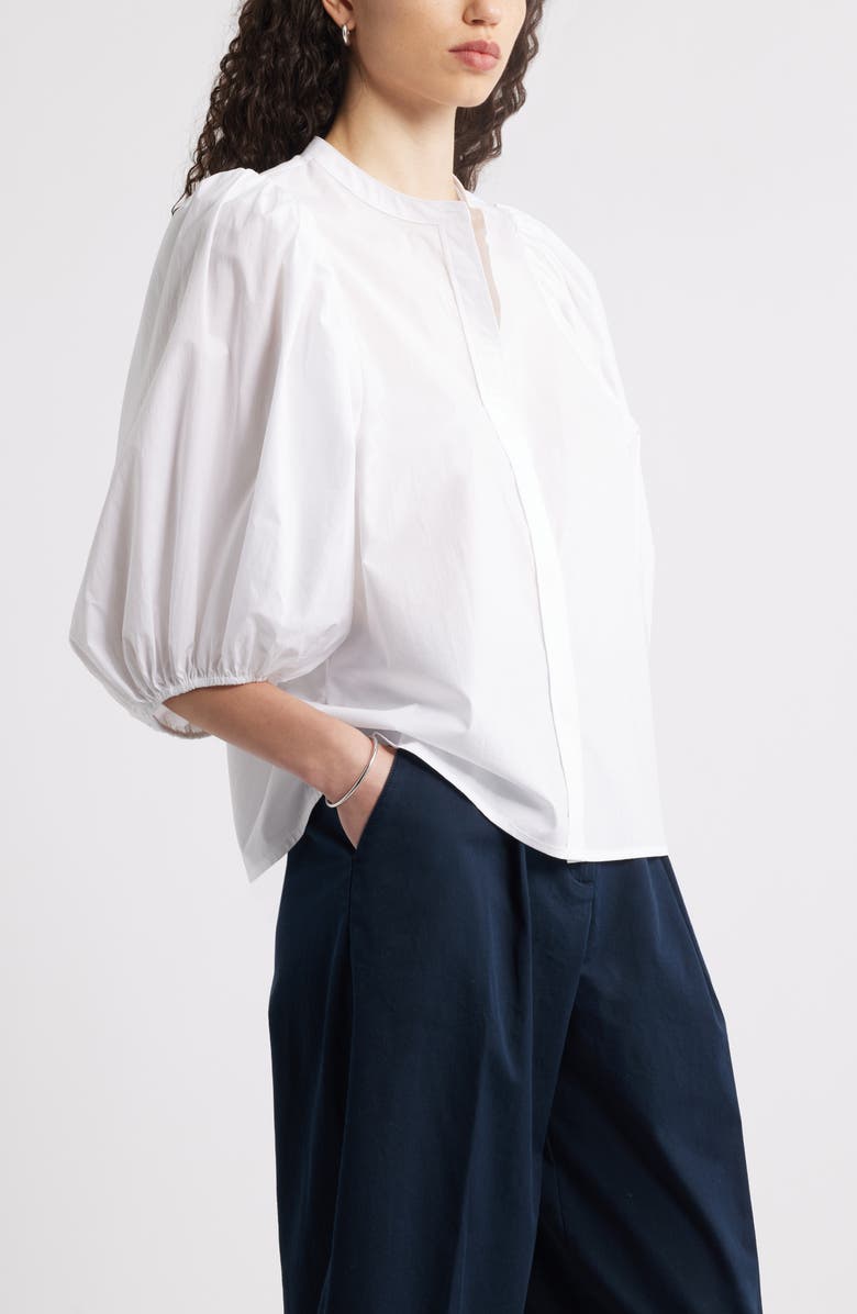 Nordstrom Puff Sleeve Shirt, Alternate, color, White