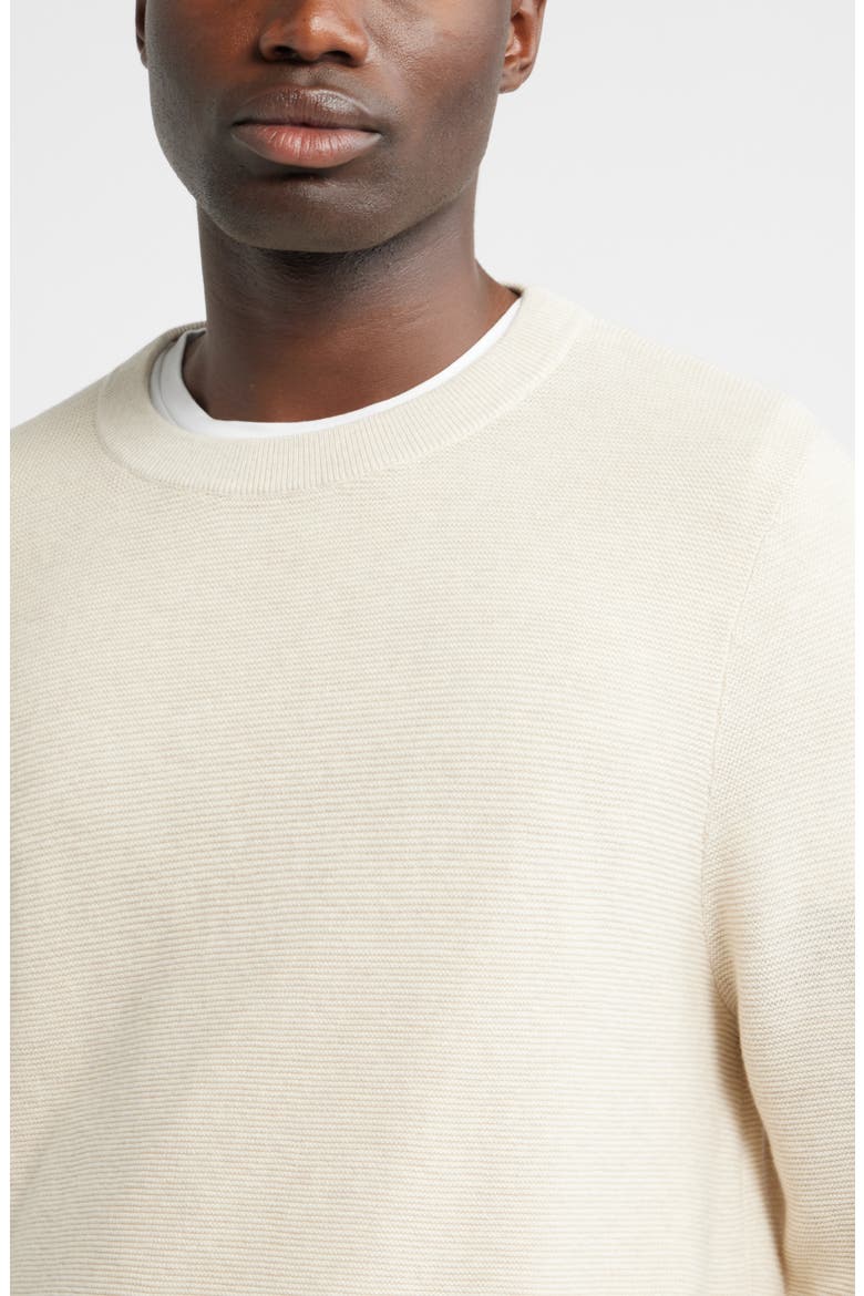 Cotton & Silk Sweater, Alternate, color, BEIGE OATMEAL LIGHT HEATHER