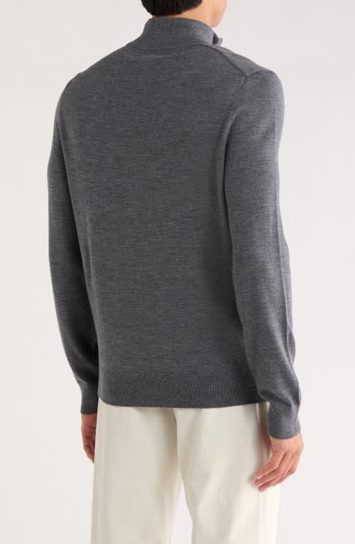 Nordstrom Merino Wool Quarter Zip Sweater In Gray