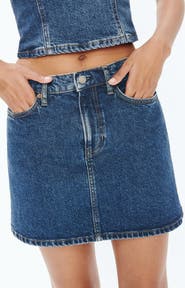 Reformation Lydia High Waist Denim Miniskirt