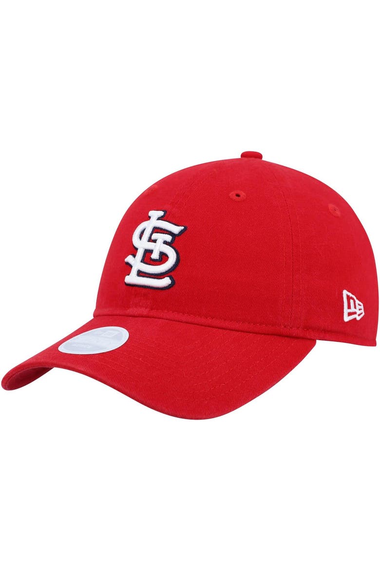 Women's New Era Red St. Louis Cardinals Team Logo Core Classic 9TWENTY Adjustable Hat, Main, color, Red