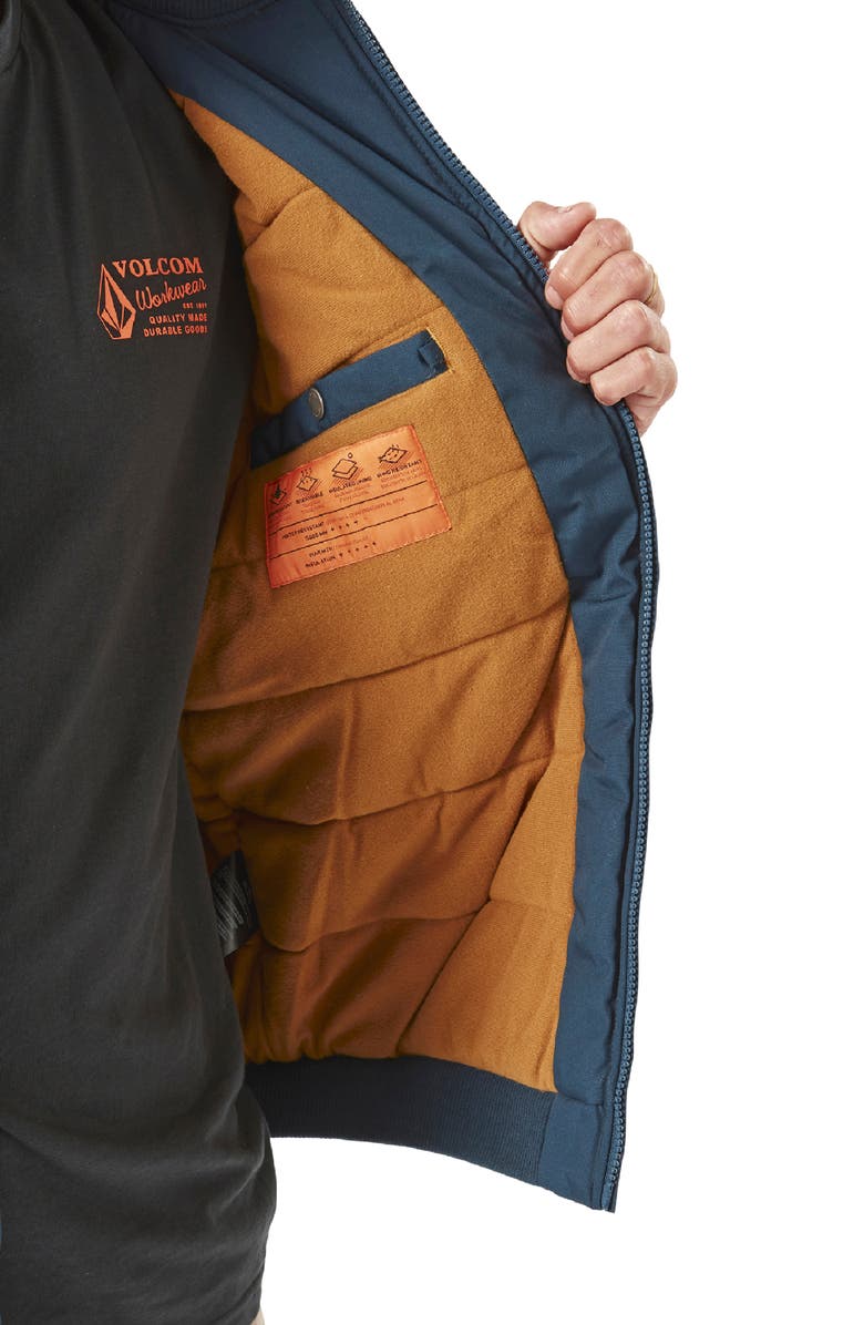 Volcom Workwear Water Resistant Insulated Bomber Jacket, Alternate, color, 