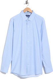 Nautica Slim Fit Grid Print Stretch Dress Shirt