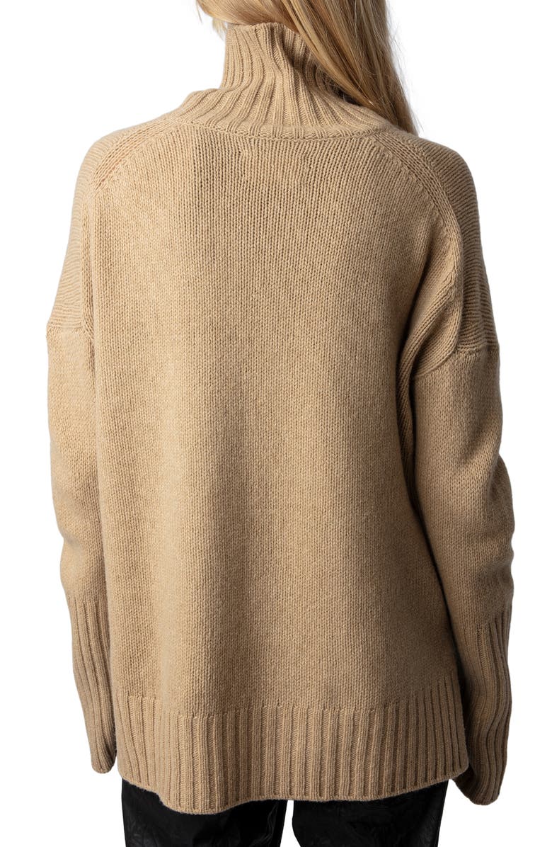 Zadig & Voltaire Alma Merino Wool Graphic Sweater, Alternate, color,