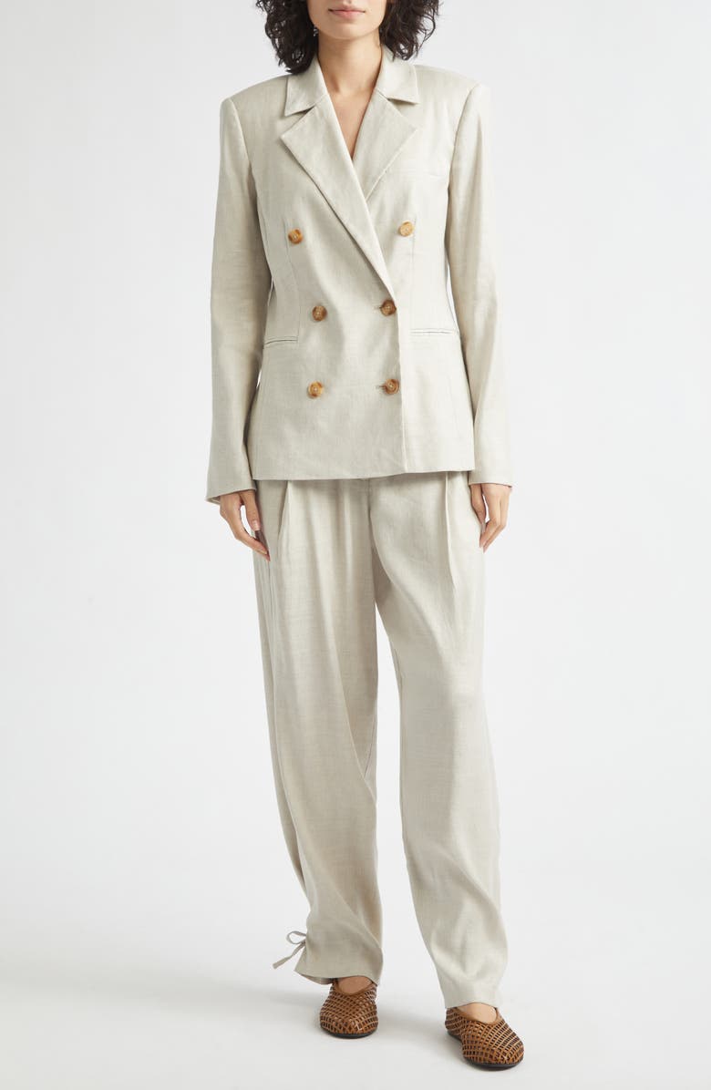 Toccin Elowen Wide Leg Linen Blend Pants, Main, color,