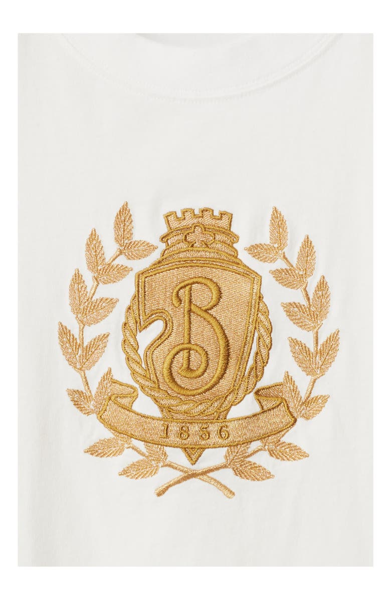 Burberry B Crest Cotton T-shirt, Alternate, color, Chalk