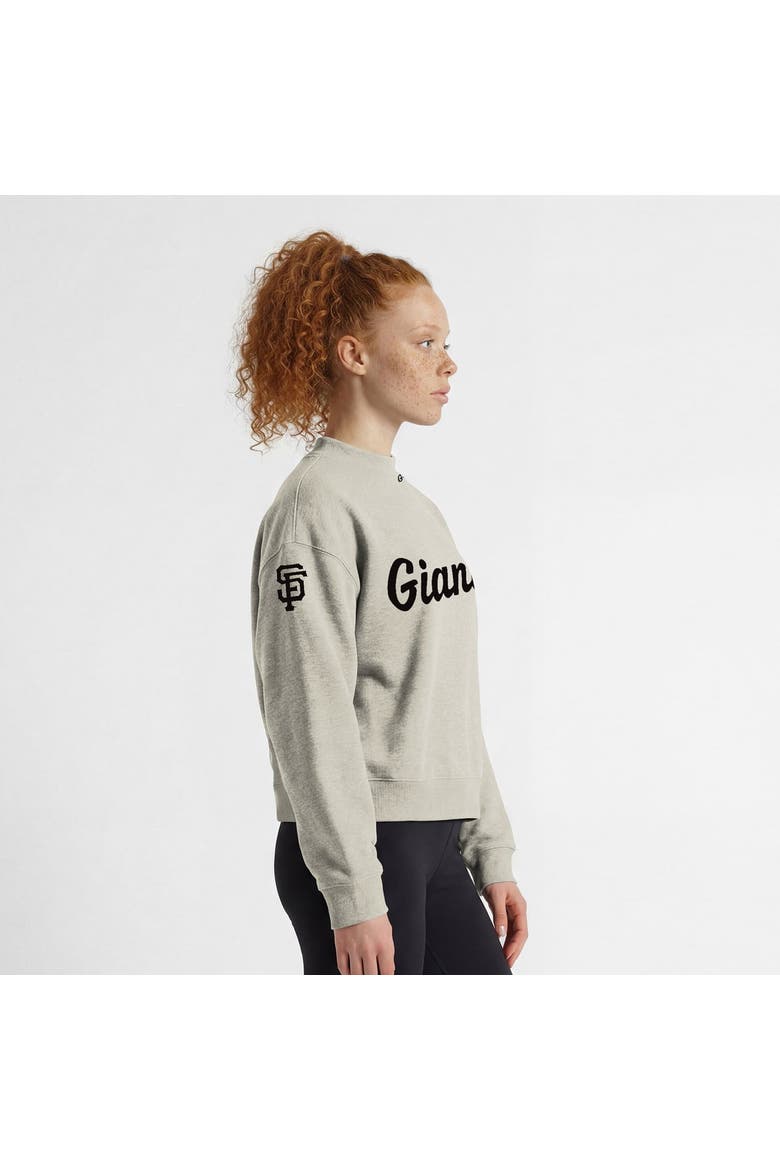 Women's Champion Stone San Francisco Giants Triumph Tri-Blend Sweatshirt, Alternate, color, Stone