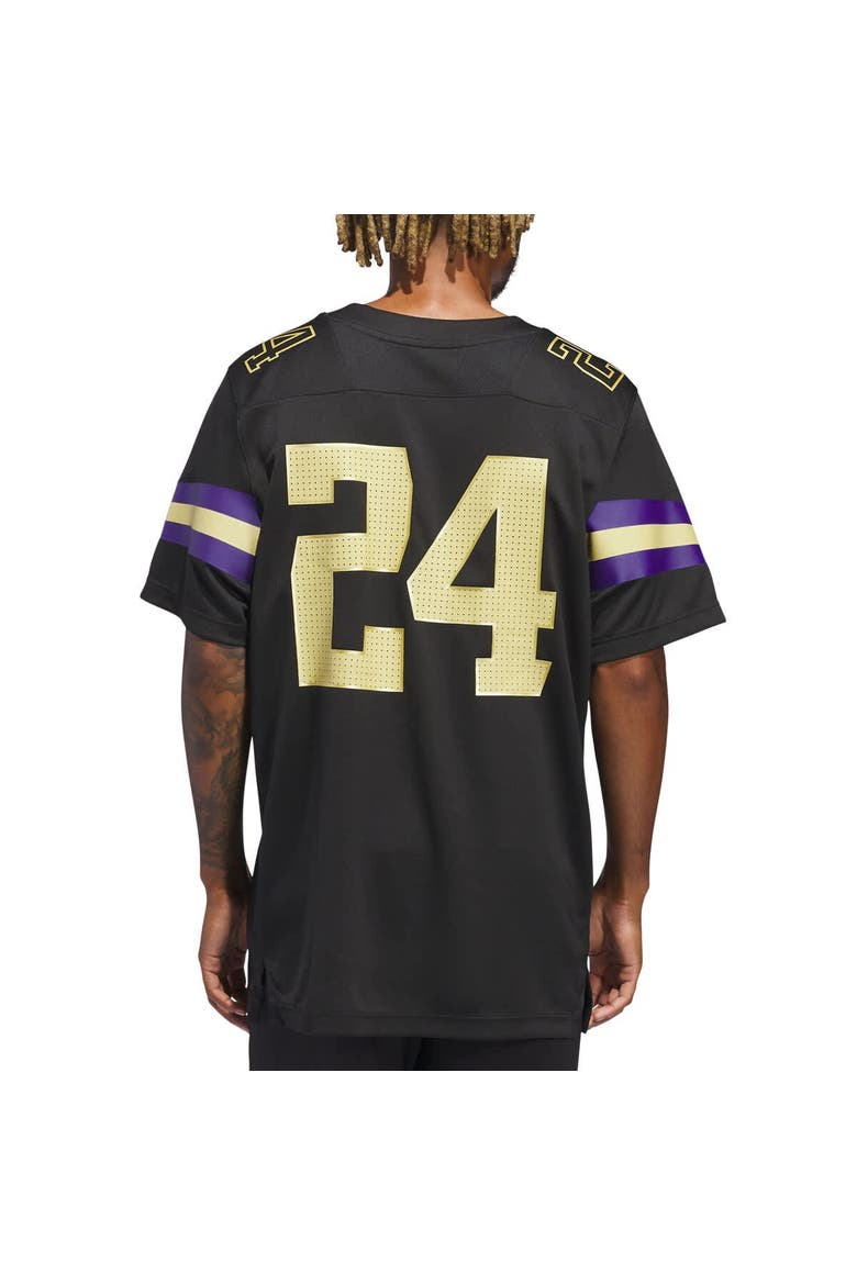 Men's adidas #24 Black Washington Huskies Alternate Premier Strategy Jersey, Alternate, color, Black