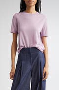 Lafayette 148 New York Short Sleeve Cashmere Crewneck Sweater
