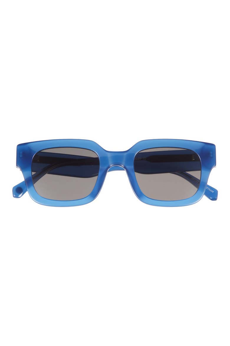 Square Off 47mm Small Polarized Sunglasses, Main, color, SAPPHIRE BLUE/ GREY