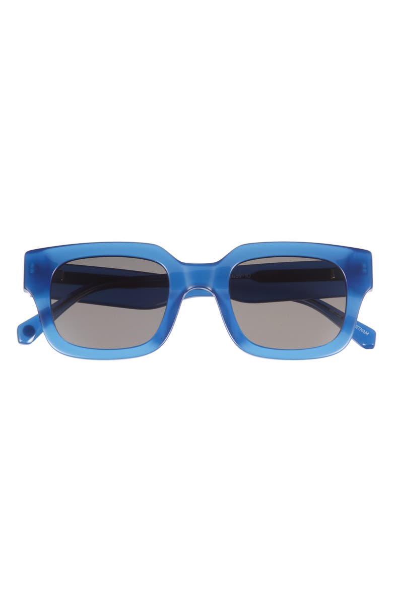 eyebobs Square Off 47mm Small Polarized Square Sunglasses, Main, color, Sapphire Blue