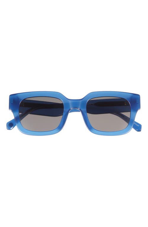 Eyebobs Square Off 47mm Small Polarized Sunglasses In Sapphire Blue/grey
