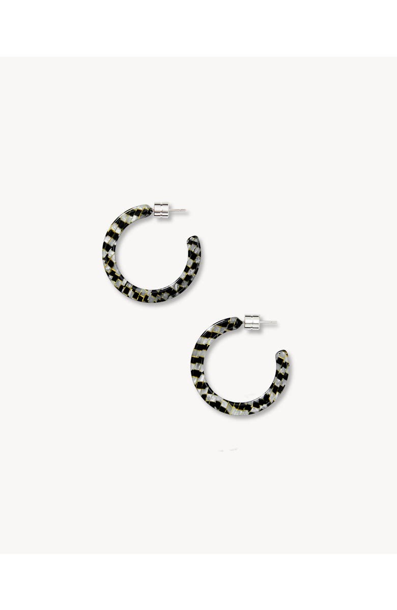 MACHETE Mini Hoops, Main, color, Perle Noir