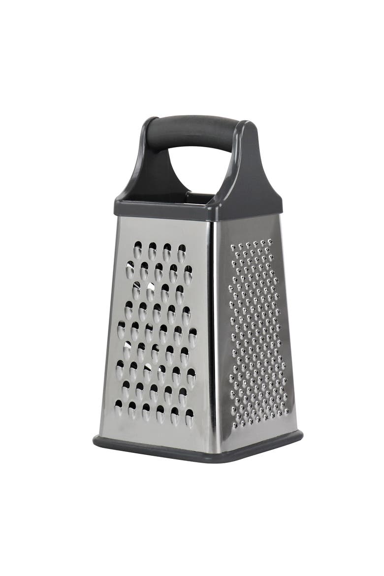 Stainless Steel Four Sided Box Grater, Main, color, Gray