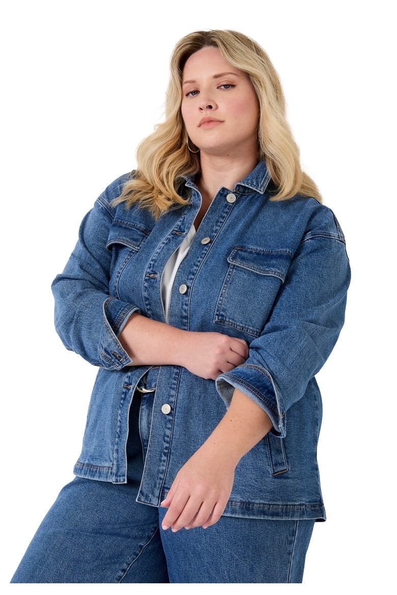 Denim Utility Jacket, Main, color, VINTAGE MEDIUM WASH