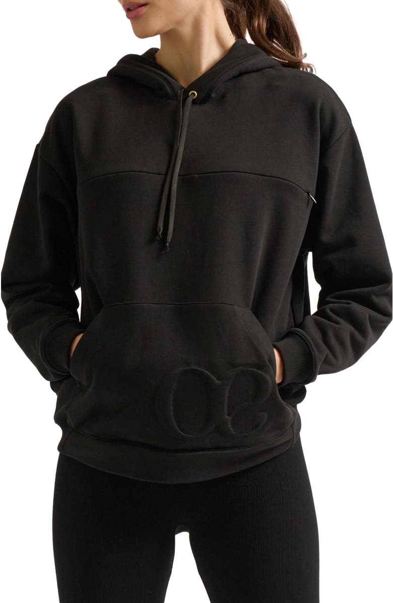 Cache Coeur Boston Maternity & Nursing Hoodie, Alternate, color, Black